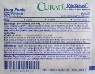 Curad Mediplast instructions for plantar wart home treatment